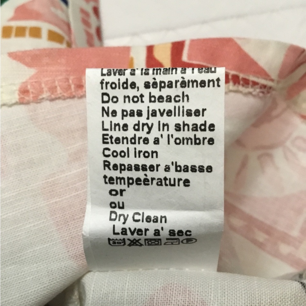 Tropical Patchwork Shift Dress - Cream & Coral - Picture 7 of 16